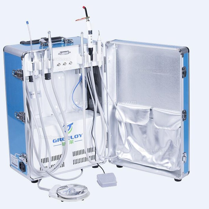 Greeloy&reg; GU-P206 Mobile Zahnarzt Behandlungseinheit(Mobile Dentaleinheit) mit Kompressor Suction